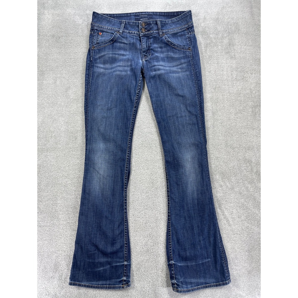 Hudson Jeans Women 29 Blue Beth Baby Bootcut Flap Pocket Low Rise Denim W170DHA